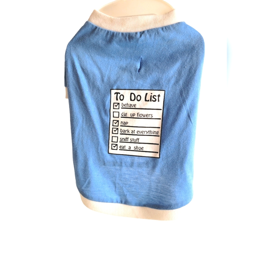 ``P25778 Blue & White Doggy Tee